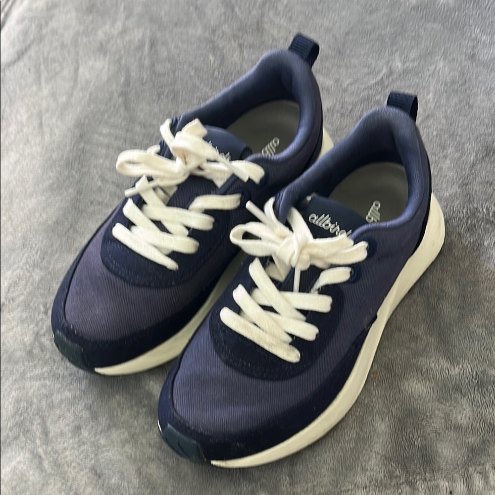 Allbirds Couriers Blue and White Sneakers with Soft Upper and White Soles